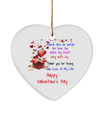 Ornament-Valentine's Day Gift, Heart-Shaped Love Gift, Gift For Spouse, My Heart Is Yours