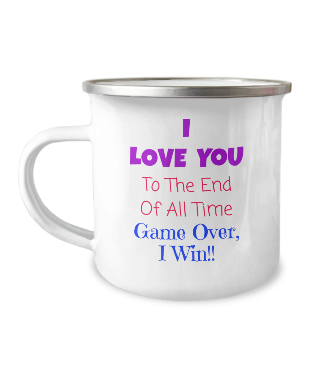 Camper Mug - I Love You, Game Over I Win, Coffee Lover