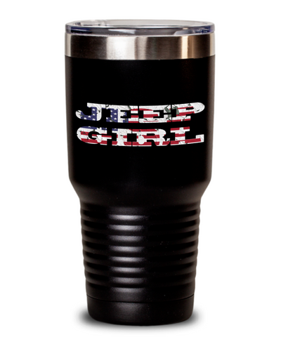 Tumbler - Jeep-Girl USA, All American Jeep-Girl, Wife is A Jeep Lady, Wife, Girlfriend, Drives A Jeep, Jeeps Are All American