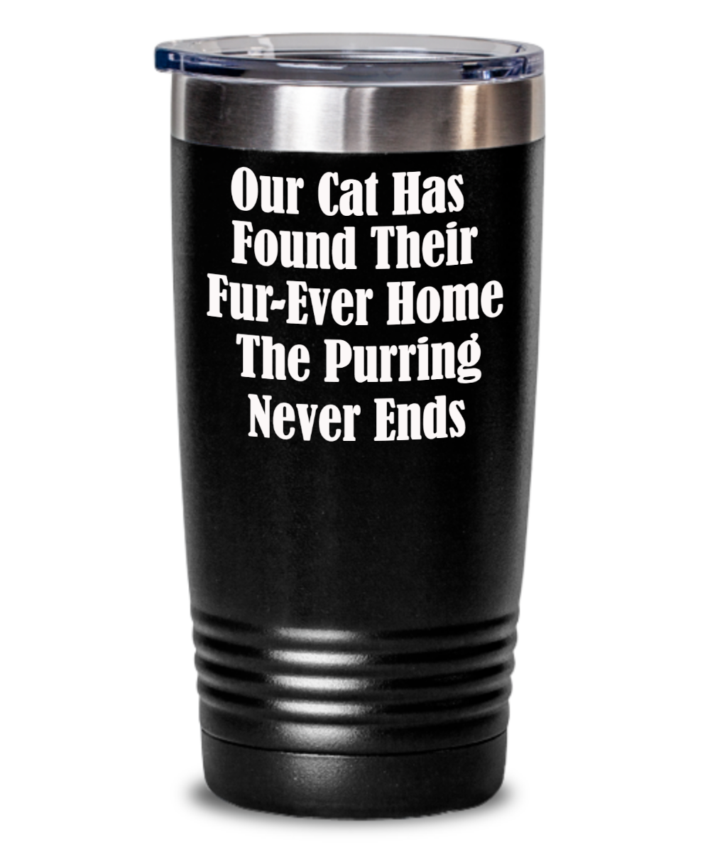 Tumbler-Love My Cat, Cat Adoption Gift, Purring Therapy, Gift For Cat Lover