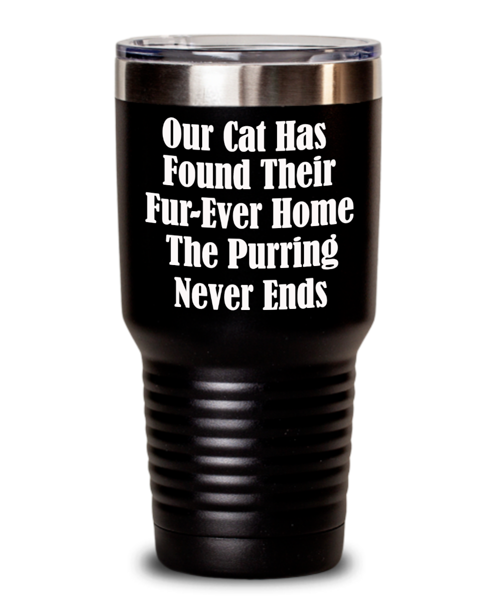 Tumbler-Love My Cat, Cat Adoption Gift, Purring Therapy, Gift For Cat Lover