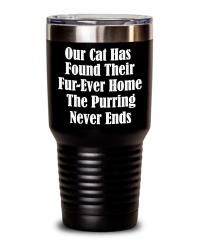 Tumbler-Love My Cat, Cat Adoption Gift, Purring Therapy, Gift For Cat Lover