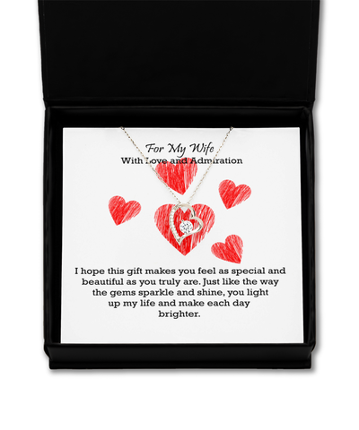 To My Wife Necklace, Wife Gift, Birthday Gift For Wife, Anniversary Gift For Wife, Mother's Day Gift For Wife