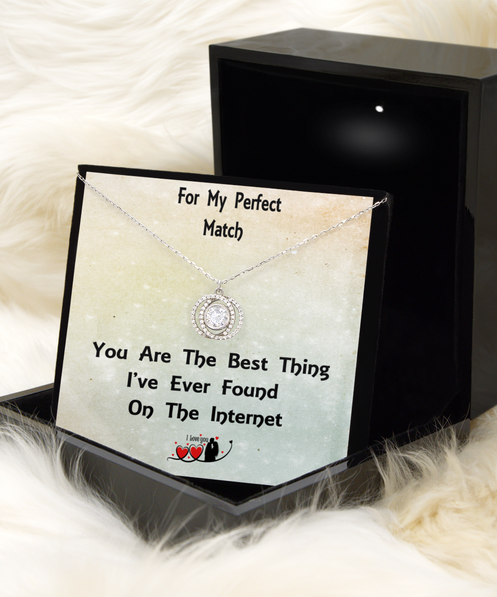 You Are The Best Thing I've Ever Found On The Internet Necklace, Girlfriend Valentines Day Gift, Funny Jewelry Gift, Anniversary Gift For Wife