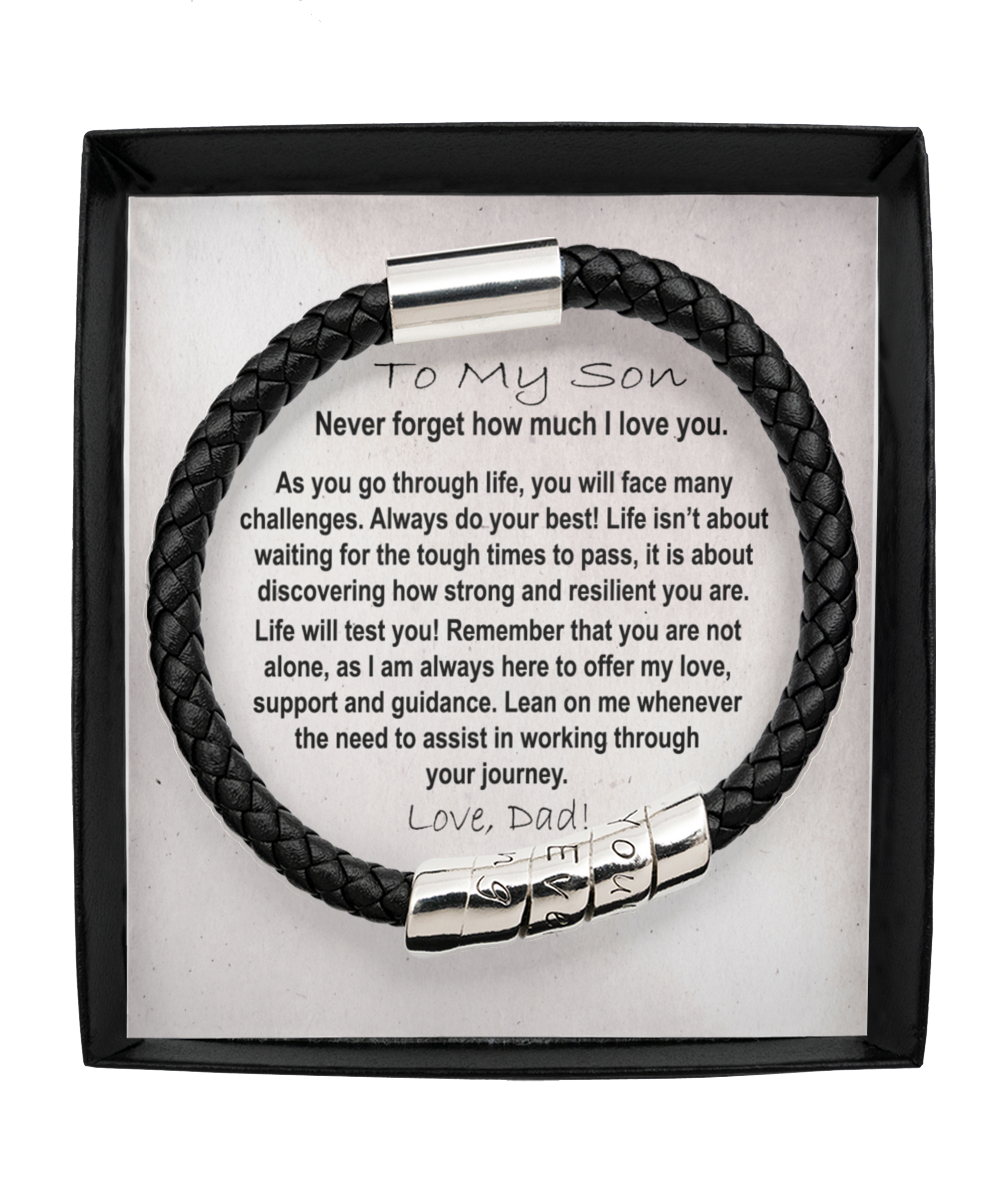 To My Son, I Love My Son, Bracelet For Son, Son Gift From Dad, Christmas Gift, Birthday Gift For Him