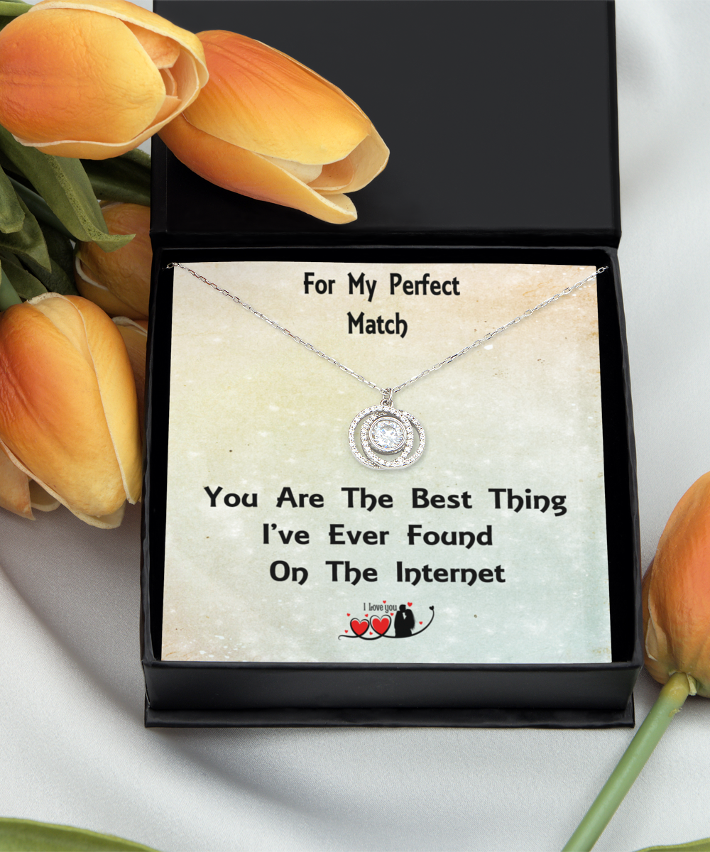 You Are The Best Thing I've Ever Found On The Internet Necklace, Girlfriend Valentines Day Gift, Funny Jewelry Gift, Anniversary Gift For Wife