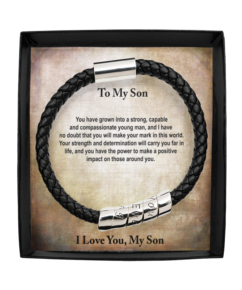 To My Son, Gift For Son, Men's Gift, Men's Bracelet, Bracelet For Men, Birthday Gift For Him