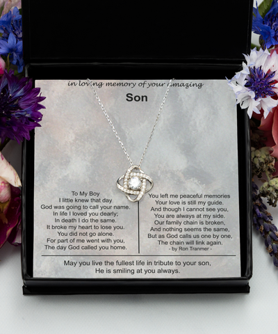 Loss Of Son Gift, Son Memorial Necklace, Sympathy Gift, Condolence Gift, Broken Chain Poem