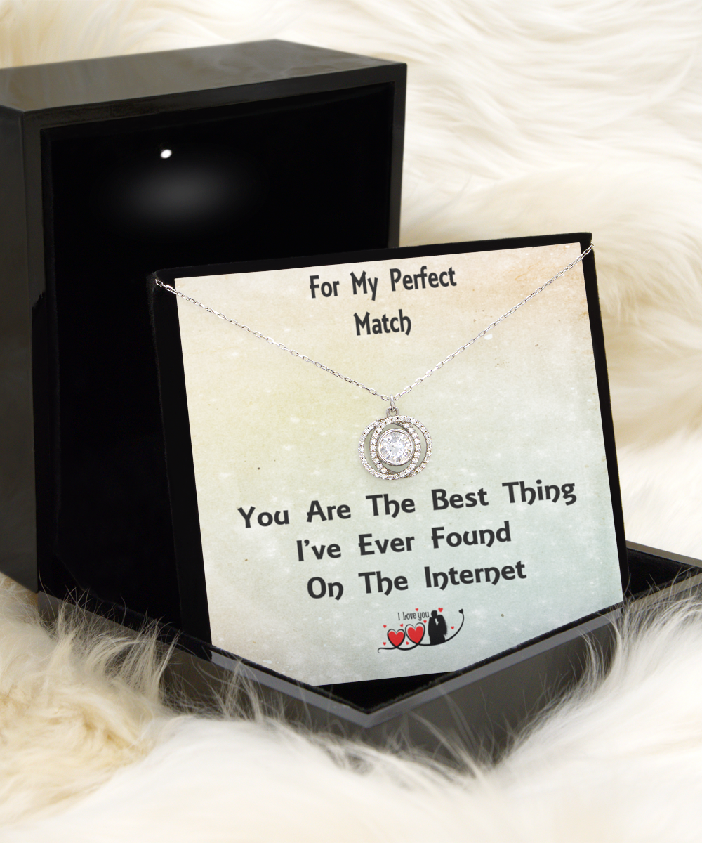 You Are The Best Thing I've Ever Found On The Internet Necklace, Girlfriend Valentines Day Gift, Funny Jewelry Gift, Anniversary Gift For Wife