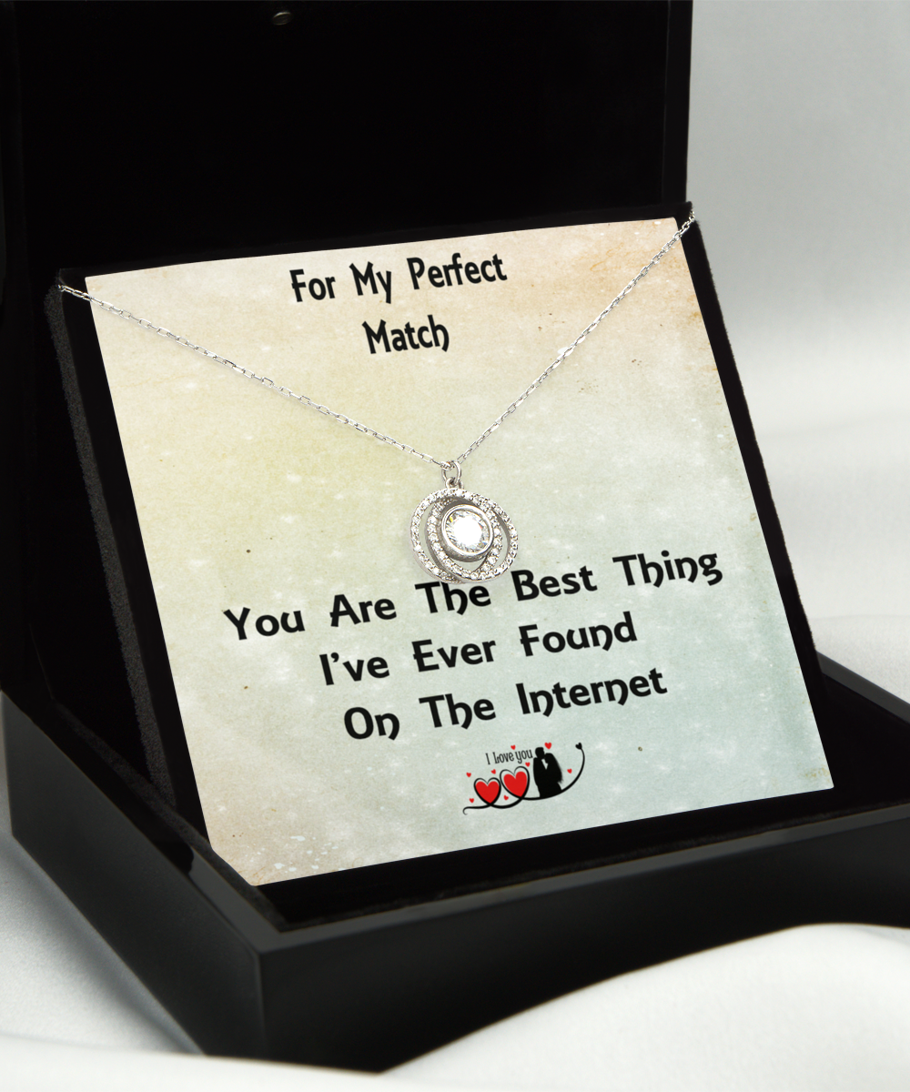 You Are The Best Thing I've Ever Found On The Internet Necklace, Girlfriend Valentines Day Gift, Funny Jewelry Gift, Anniversary Gift For Wife